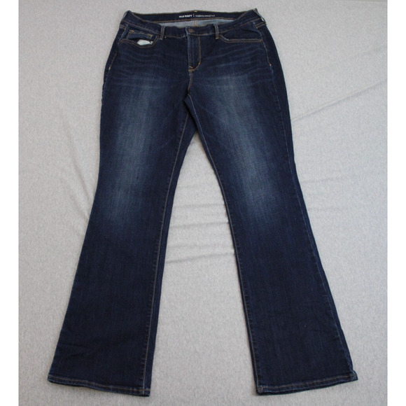 Old Navy Jeans Womens 12 Blue Bootcut Denim Stretch Medium Wash Curvy Mid-Rise - Picture 1 of 8